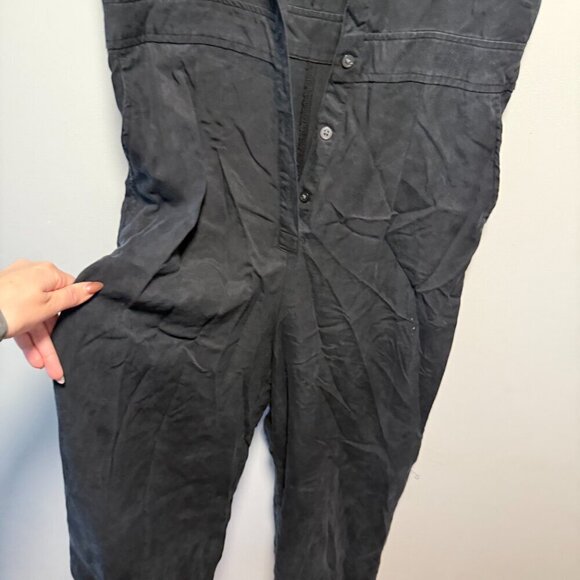 GAP Black Tencel Short Sleeve Jumpsuit Button Up Small - Picture 5 of 9